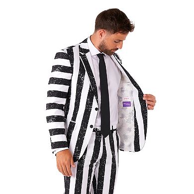 Men's OppoSuits Beetlejuice Slim-Fit Novelty Suit & Tie Set