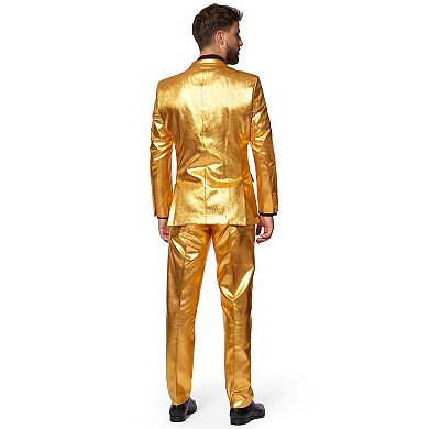Men's OppoSuits Groovy Gold Slim-Fit Holiday Suit & Tie Set