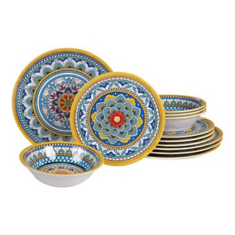 Certified International Portofino 12 pc Melamine Dinnerware Set