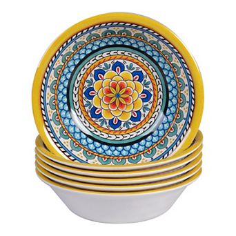 Certified International Portofino 6 pc Melamine All-Purpose Bowl Set