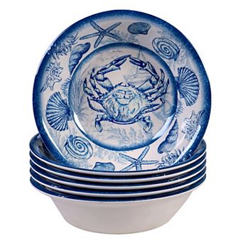 Certified International Oceanic 6 pc Melamine All-Purpose Bowl Set
