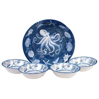Certified International Oceanic 5 pc Melamine Salad Serve Set