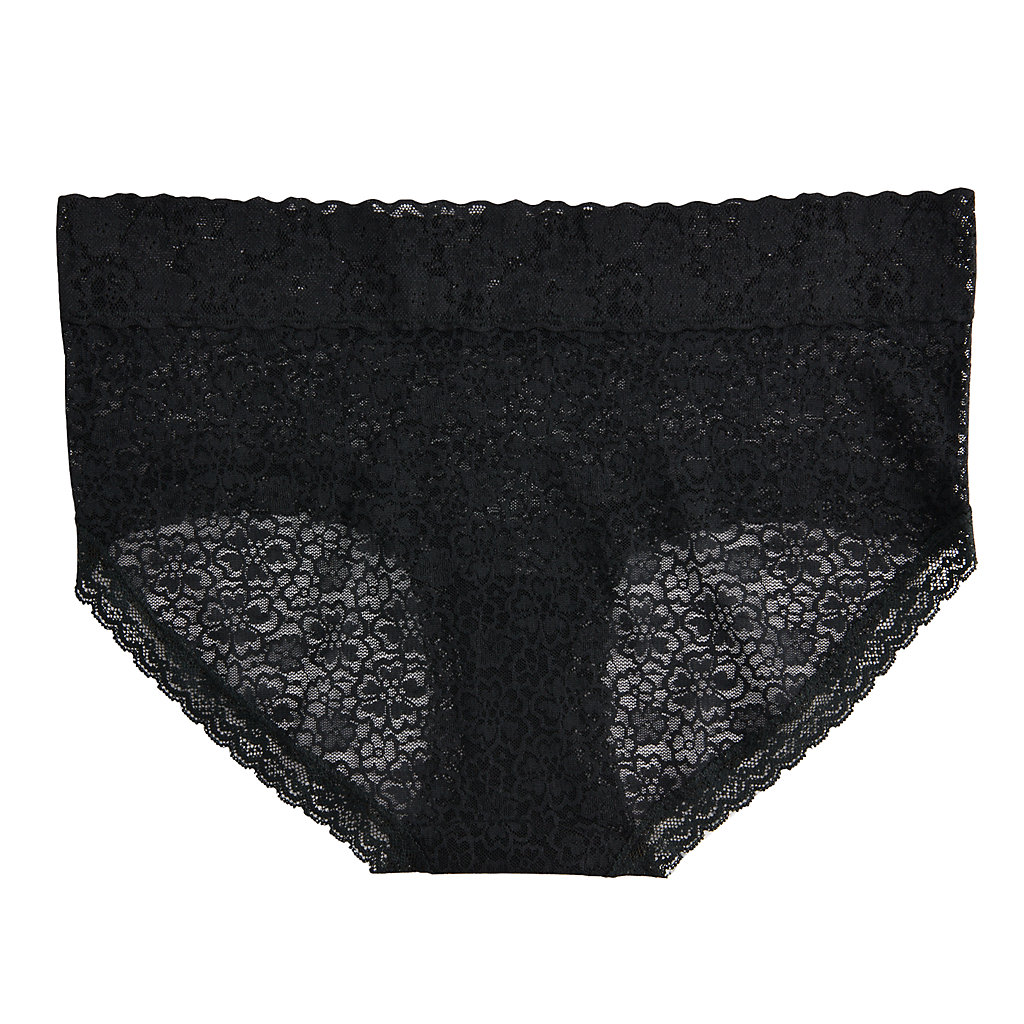 NEW SIZE 20 LACE BANDEAU HIGH RISE SHORTS KNICKERS PANTIE BLACK MARKS & SPENCER 