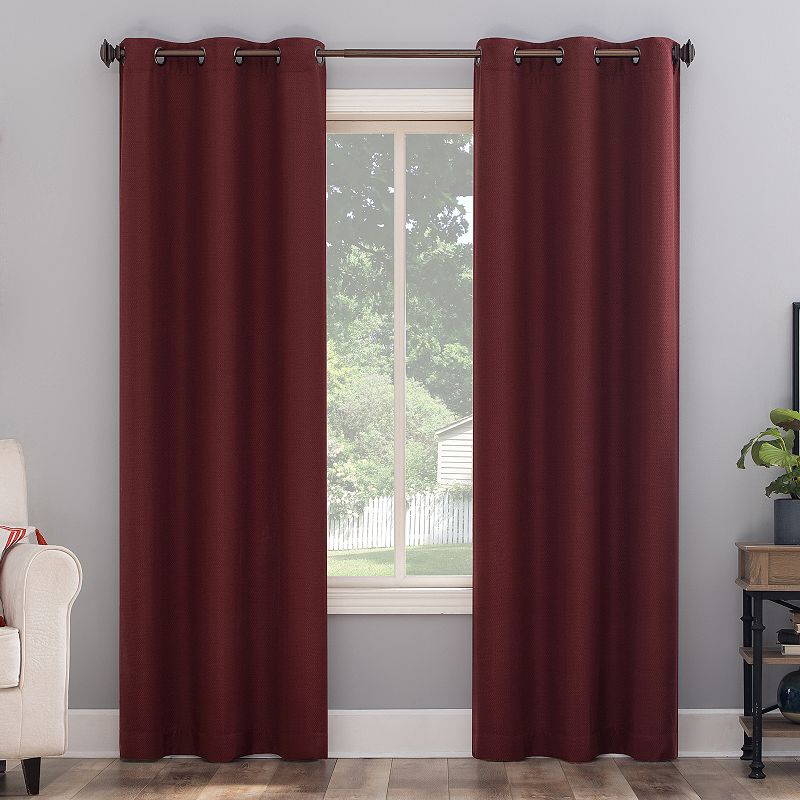 The Big One 2-pack Kentfield Woven Texture Solid Room Darkening Window Curt