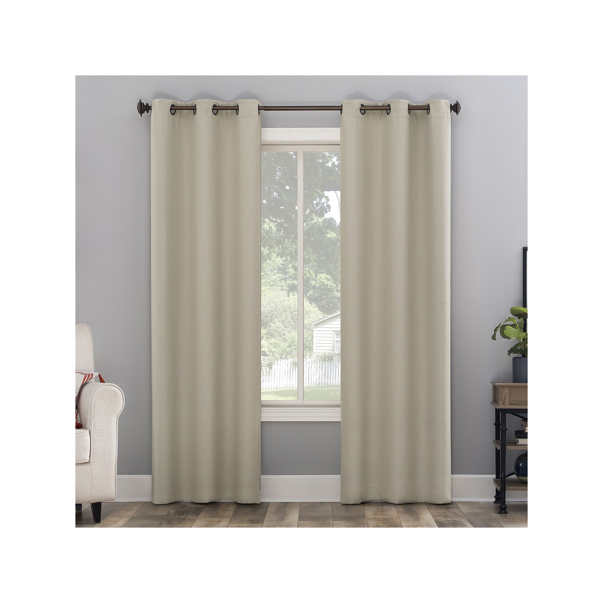 The Big One® 2-pack Kentfield Woven Texture Solid Room Darkening Window Cu
