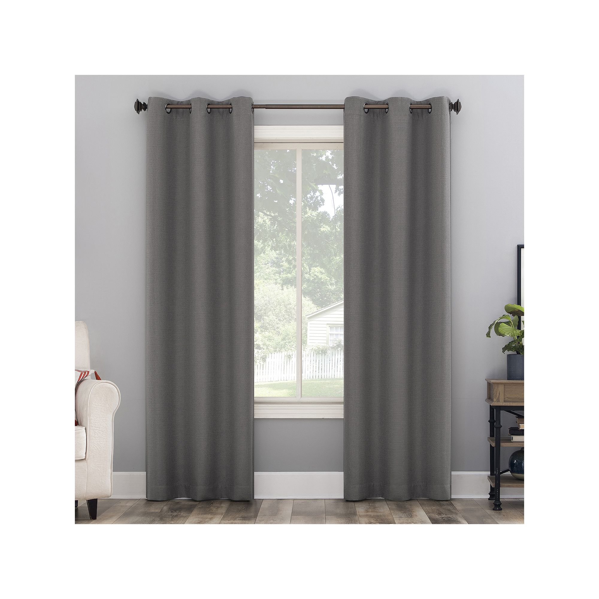 The Big One® 2-pack Kentfield Woven Texture Solid Room Darkening Window Cu