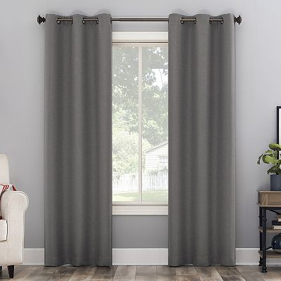 The Big One® 2-pack Kentfield Woven Texture Solid Room Darkening Window Curtain Set