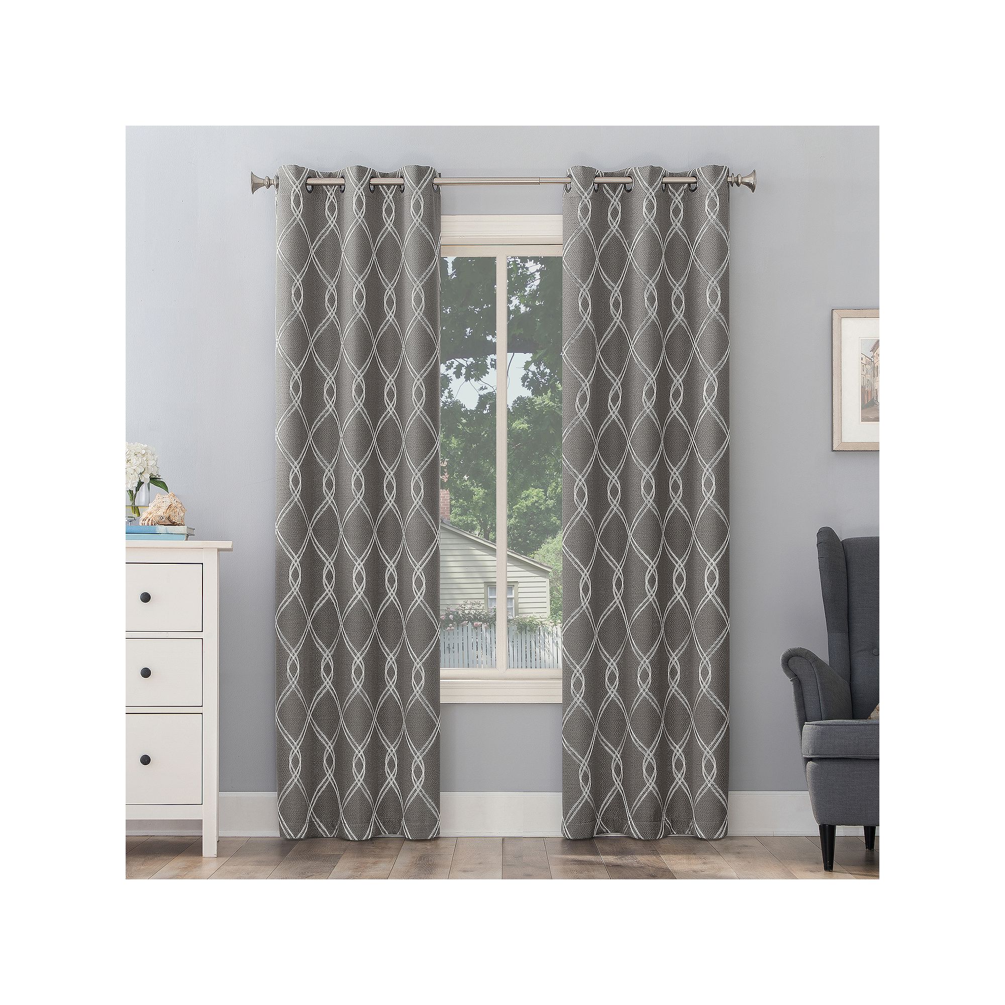 The Big One® 2-pack Kentfield Embroidery Room Darkening Window Curtain Set