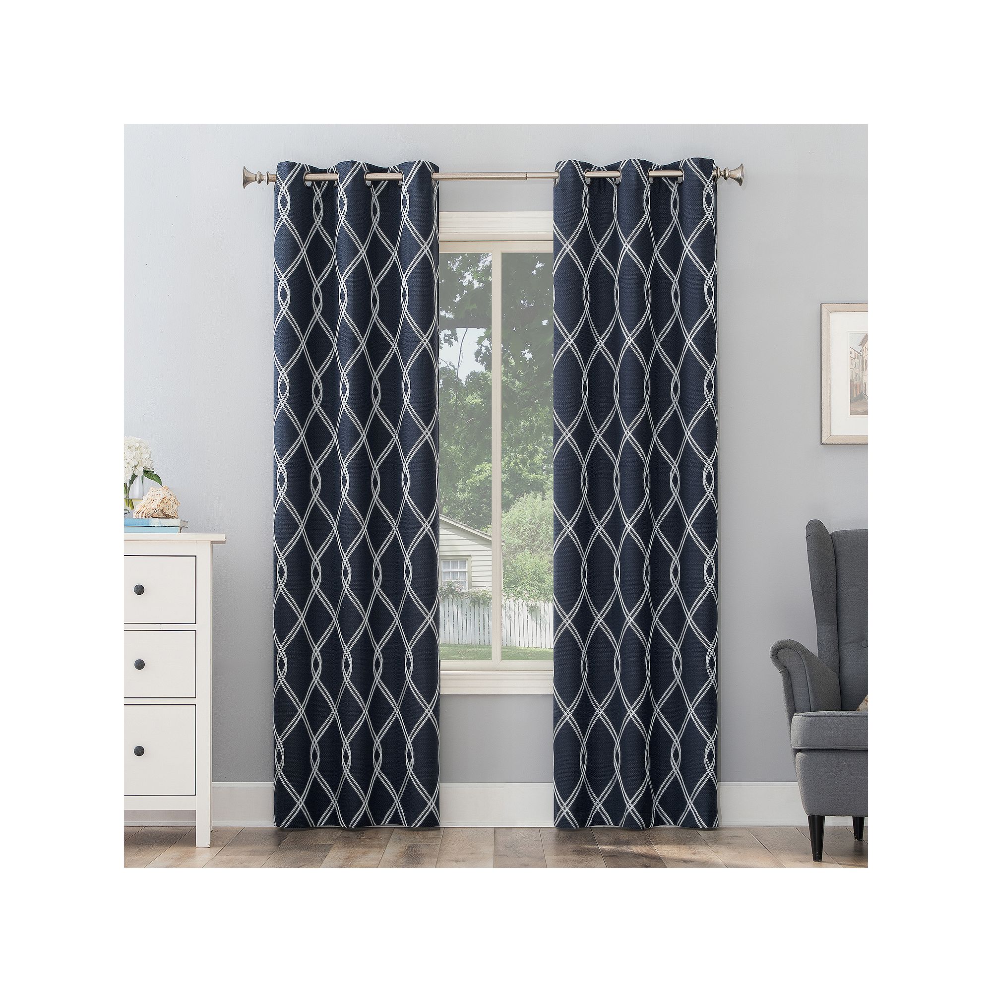 The Big One® 2-pack Kentfield Embroidery Room Darkening Window Curtain Set