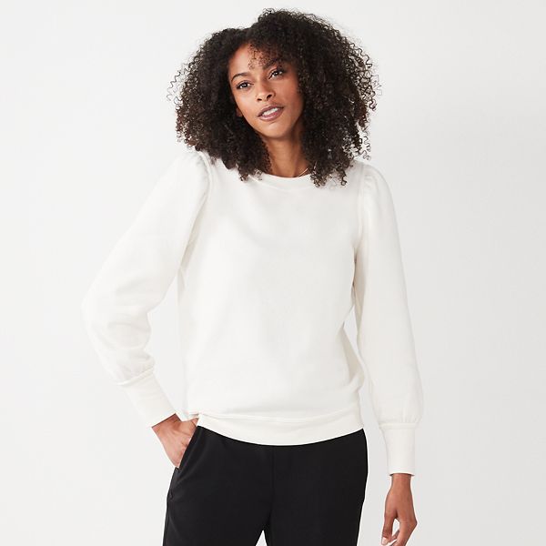 Women s Nine West Puff Sleeve Sweatshirt