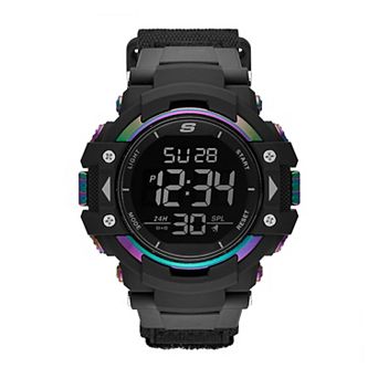 Skechers® Men's Keats Digital Nylon Strap Chronograph Digital Watch