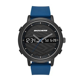 Skechers® Men's Lawndale Blue Silicone Analog-Digital Watch