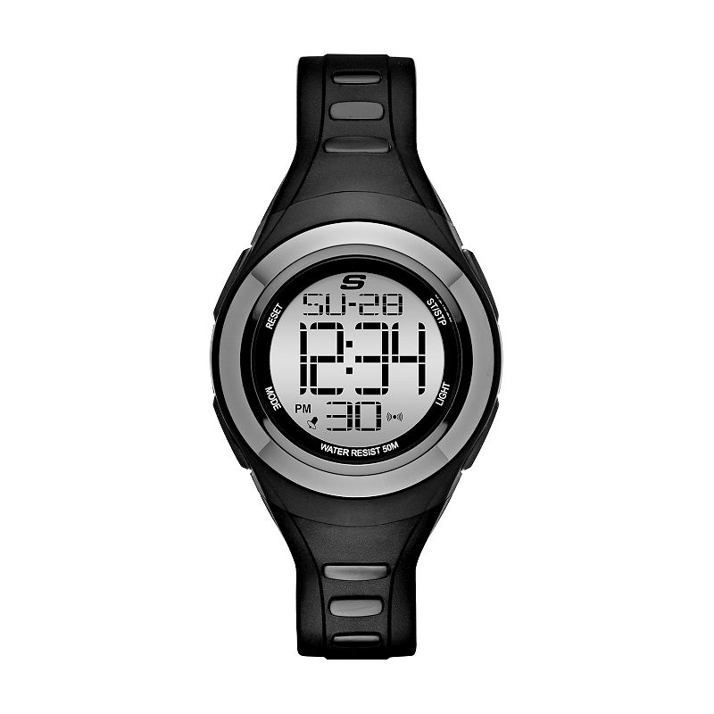 Skechers® Women's Tennyson Digital Molded Silicone Watch, Size: Medium, Black