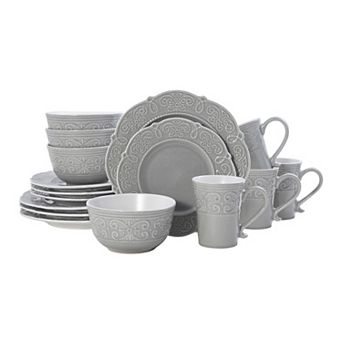 Pfaltzgraff Abby Gray 16 pc Dinnerware Set