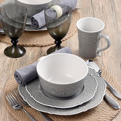 Pfaltzgraff Abby Gray 16-pc. Dinnerware Set