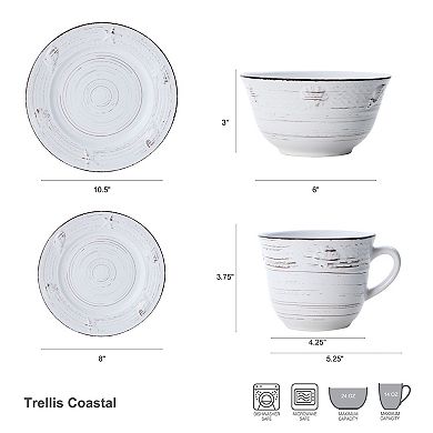 Pfaltzgraff Trellis Coastal White 16-pc. Dinnerware Set