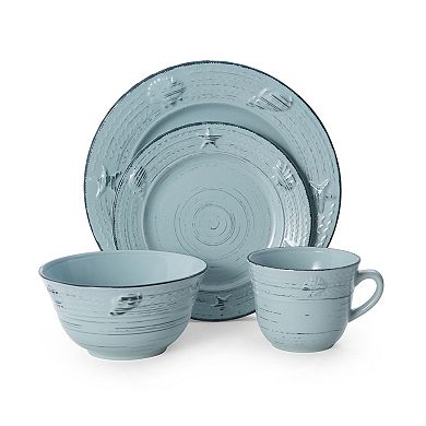 Pfaltzgraff Trellis Coastal Teal 16-pc. Dinnerware Set