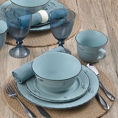 Pfaltzgraff Trellis Coastal Teal 16-pc. Dinnerware Set