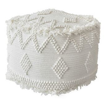 Uttermost Uriah Ivory Pouf Ottoman