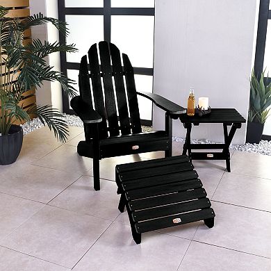 Elk Outdoors 3-piece Essential Adirondack Chair, Ottoman & Folding Side Table Set