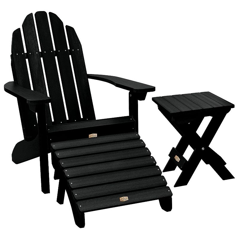 Elk Outdoors 3-piece Essential Adirondack Chair, Ottoman & Folding Side Tab
