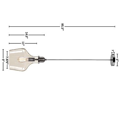 INK+IVY Auburn Bell Shaped Hanging Glass Pendant Light