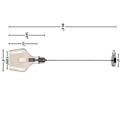 Hampton Hill Auburn Bell Glass Pendant Light