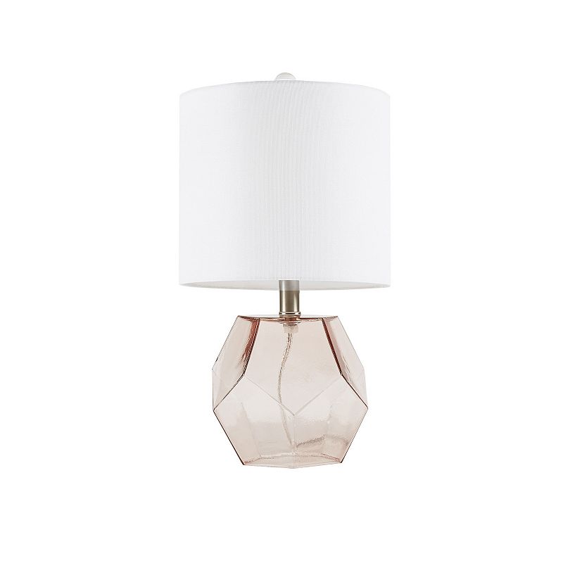 510 Design Gypsy Geometric Glass Table Lamp with Rotary Switch  Pink
