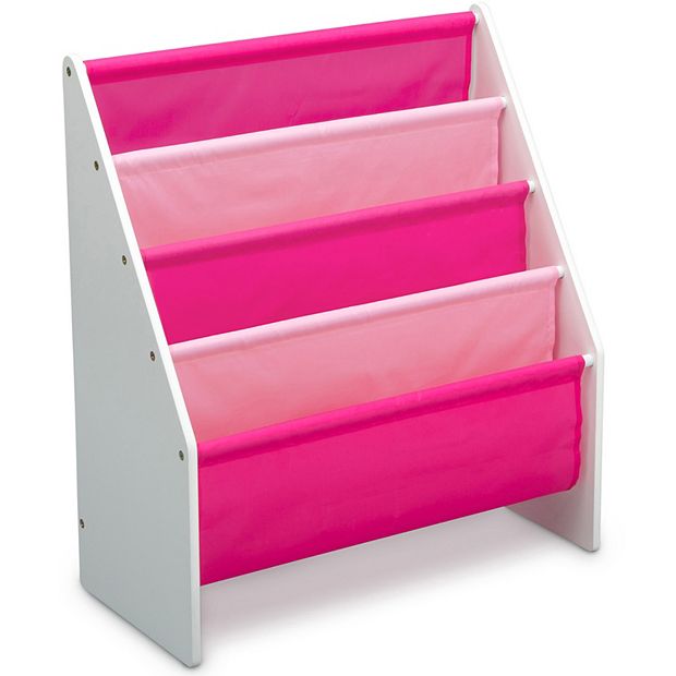 Delta Children Sling Book Rack Bookshelf for Kids' - White/Pink