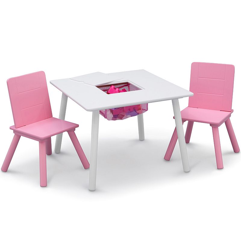 Delta Children Kids Table and Chair Set with Storage, Multicolor
