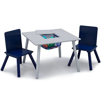 Delta Children Kids Table and Chair Set with Storage (2 Chairs Included)