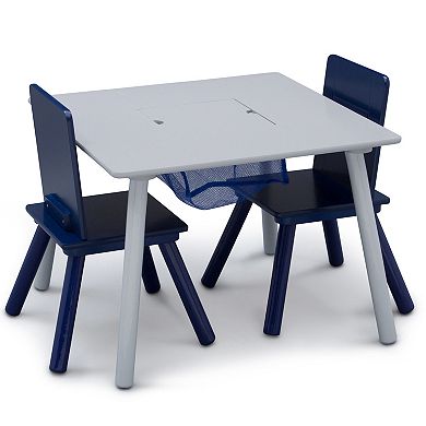 Delta Children Kids Table and Chair Set with Storage (2 Chairs Included)