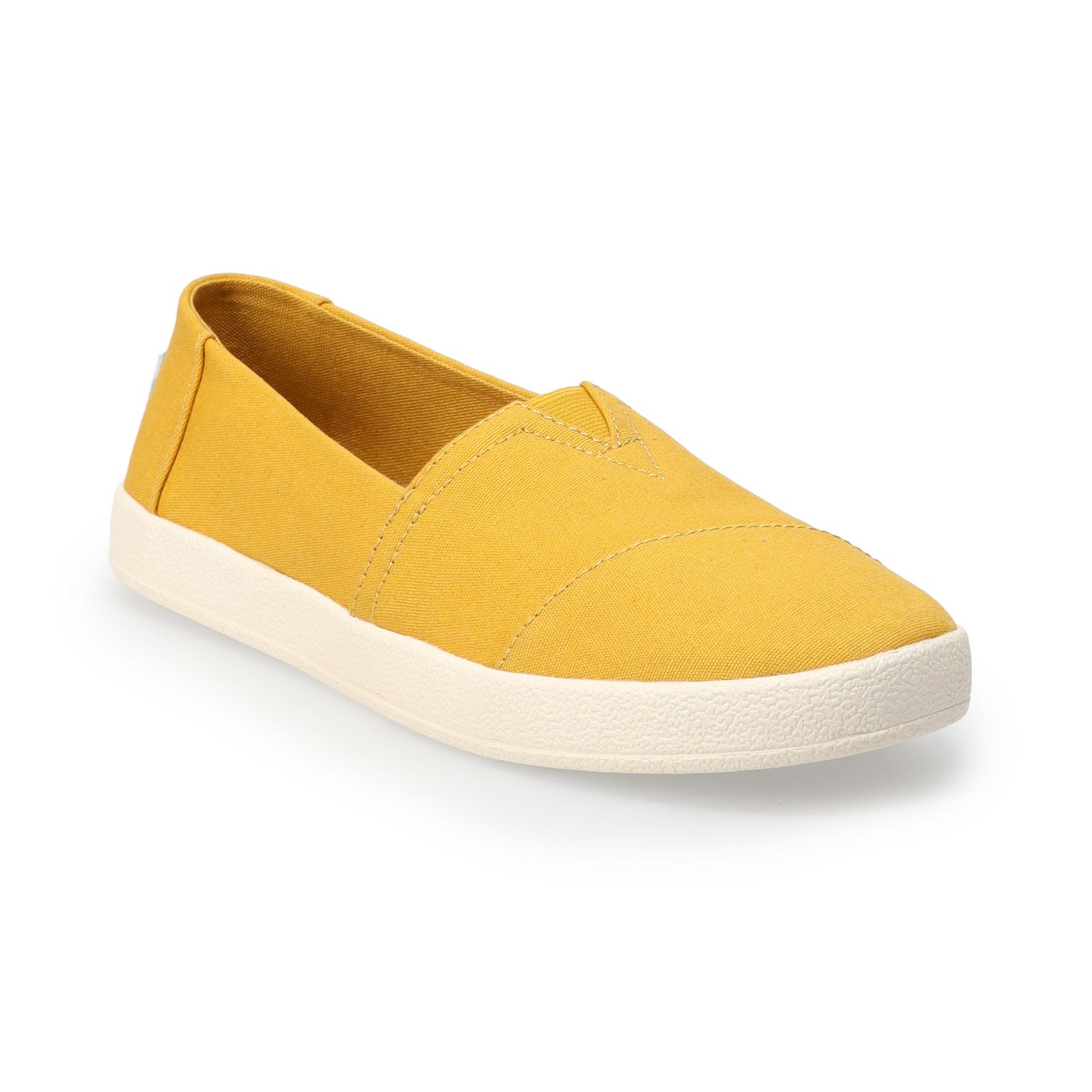 womens yellow slip on shoes
