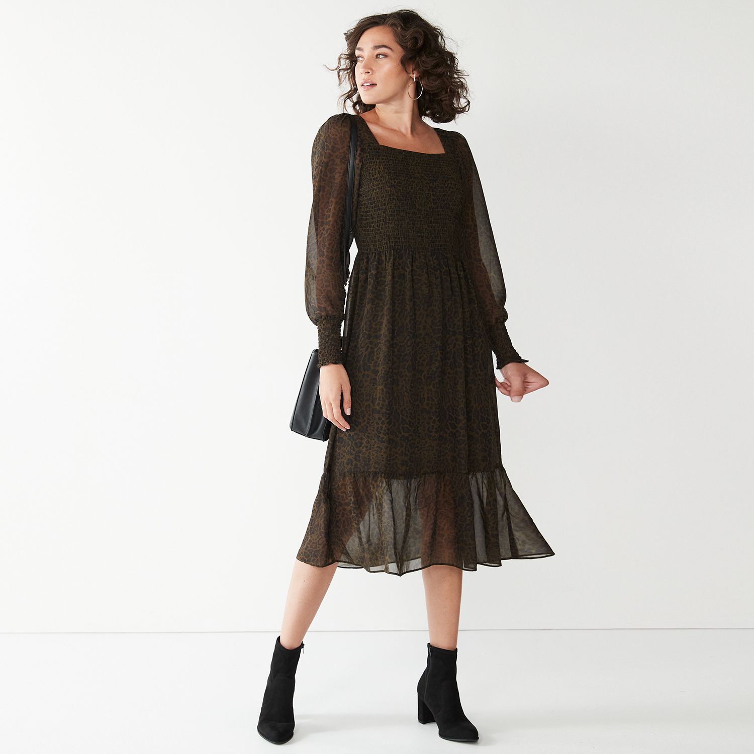 kohls dresses long sleeve