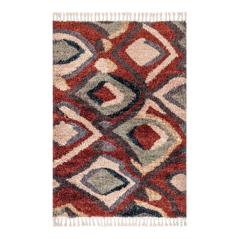 nuLOOM Braelyn Modern Shaggy Tassel Area Rug, Multicolor, 6.5X9 Ft
