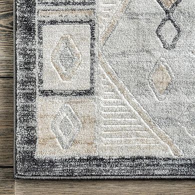 nuLOOM Zadie Beige Geometric Area Rug