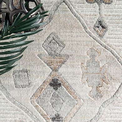 nuLOOM Zadie Beige Geometric Area Rug