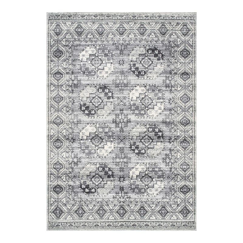 nuLOOM Shea Vintage Area Rug, Grey, 5X7.5 Ft