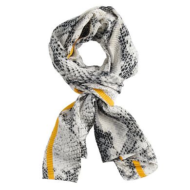Women's Apt. 9® Snake Print Oblong Scarf with Color Pop