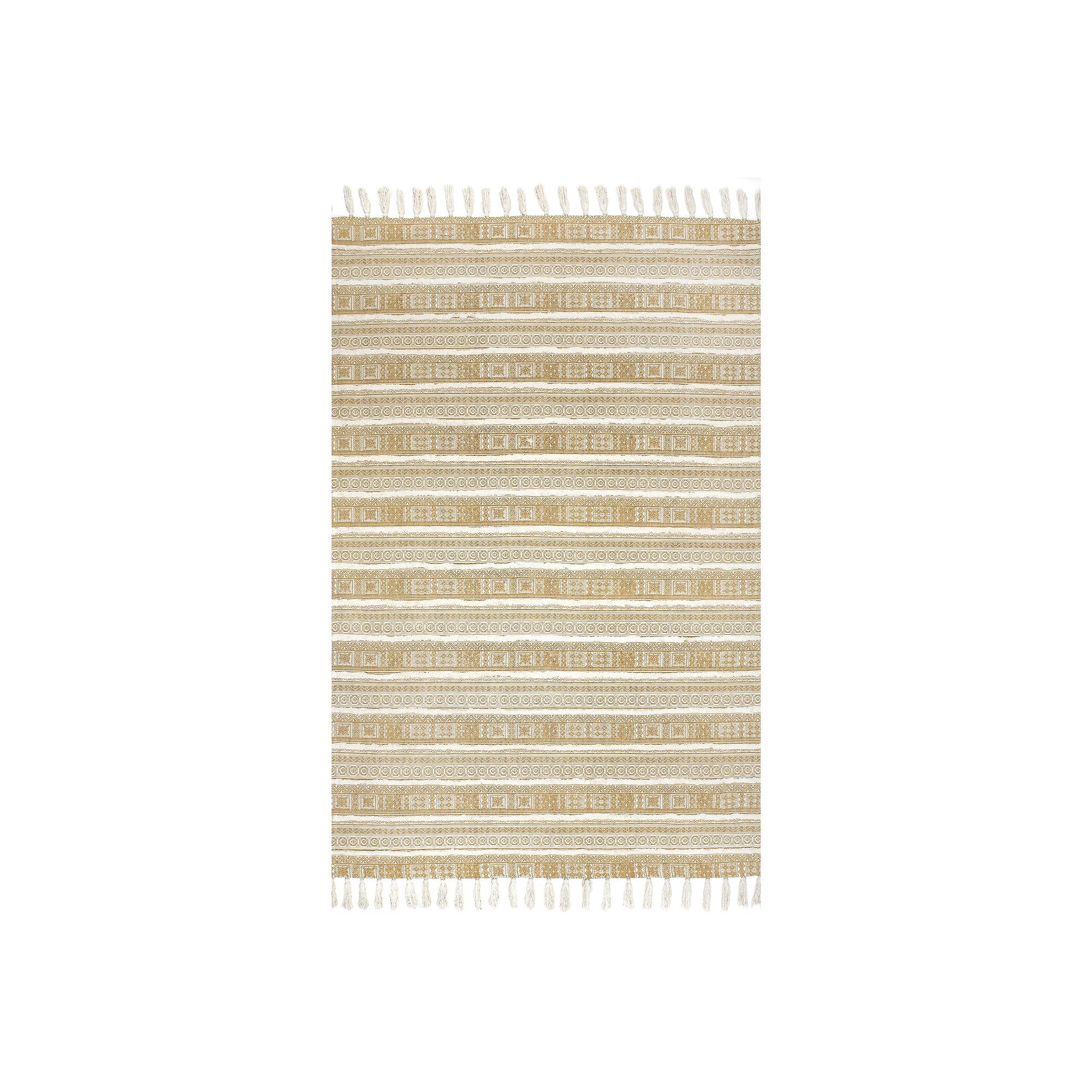 nuLOOM Rasmus Greek Stripes Area Rug, Beige