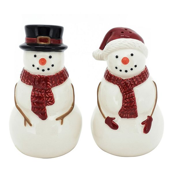 St. Nicholas Square® Yuletide Snowman Salt & Pepper Shaker Set