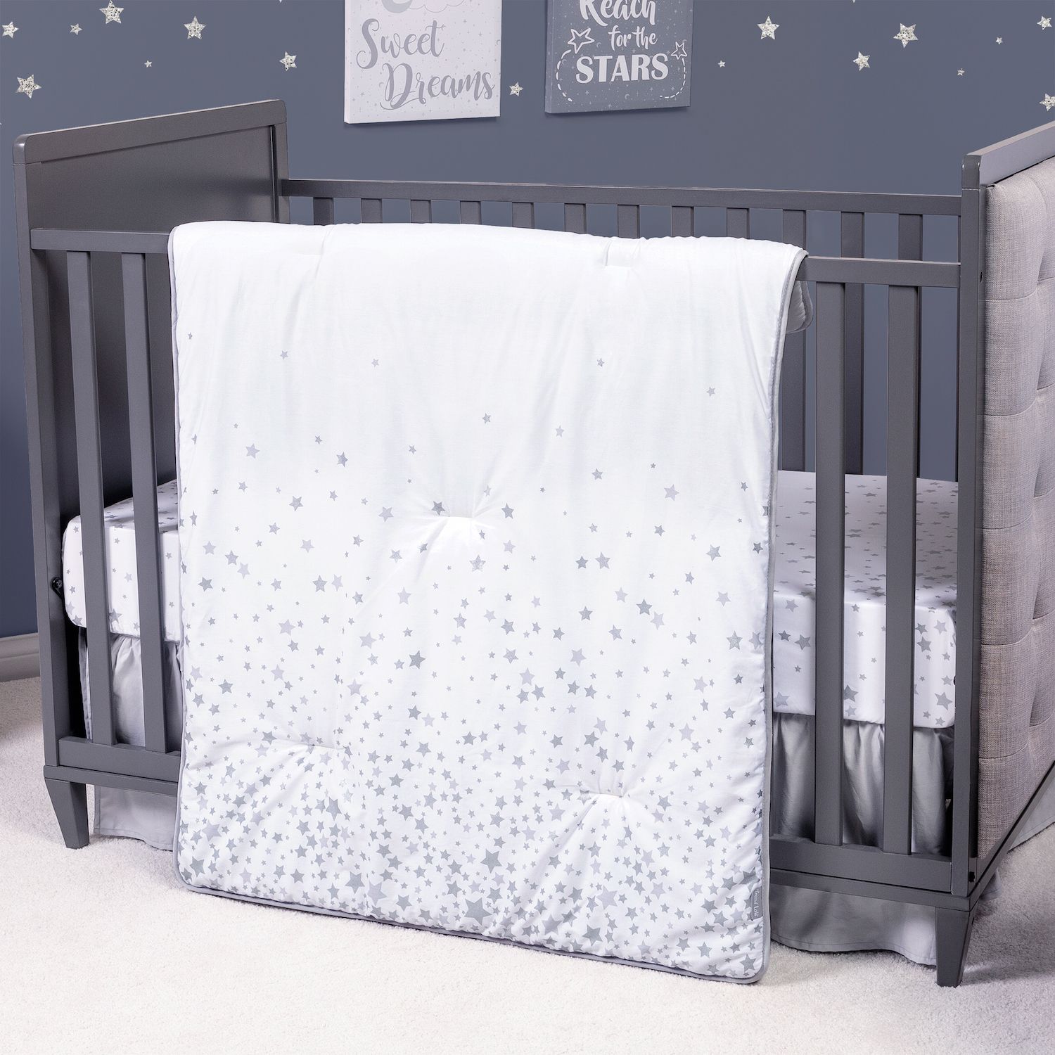 Moon stars crib clearance bedding