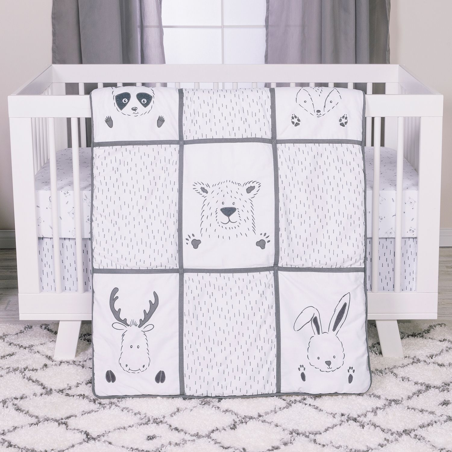 raccoon crib bedding