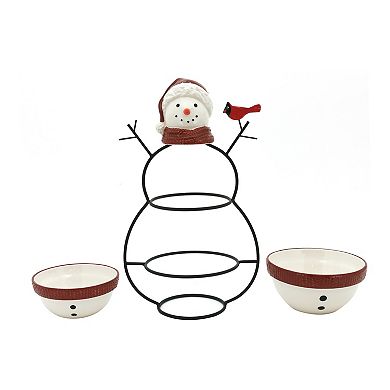St. Nicholas Square® Yuletide Snowman 2-Tier Server