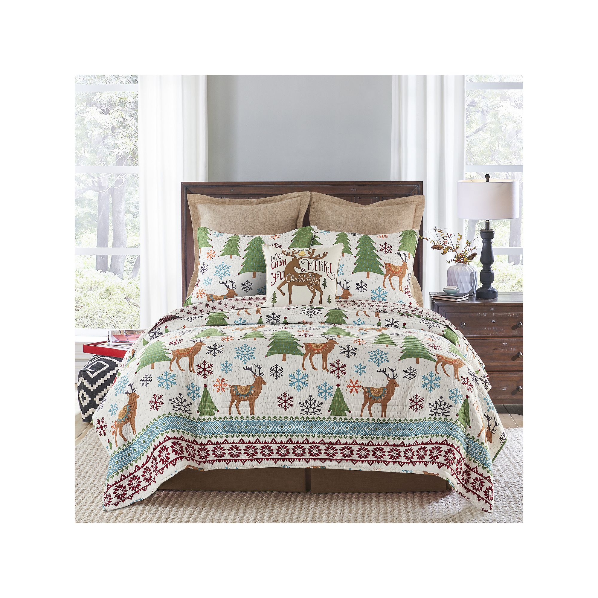 Levtex Home Tinsel Quilt Set, Green