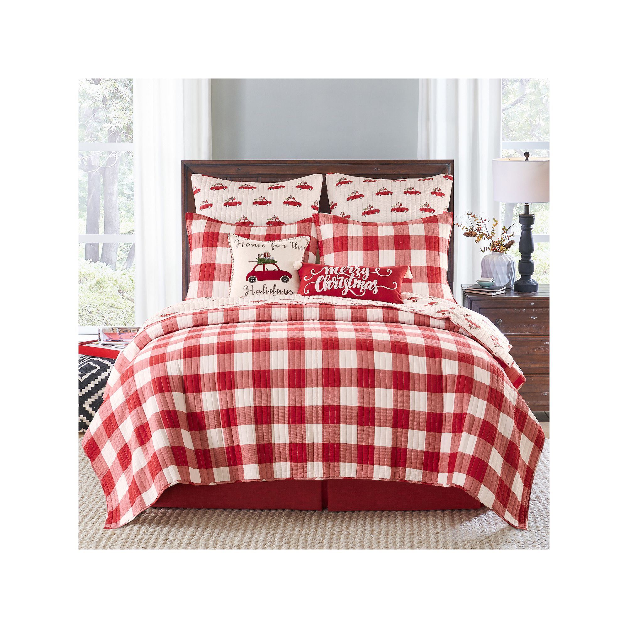 Levtex Home Road Trip Quilt Set, Red