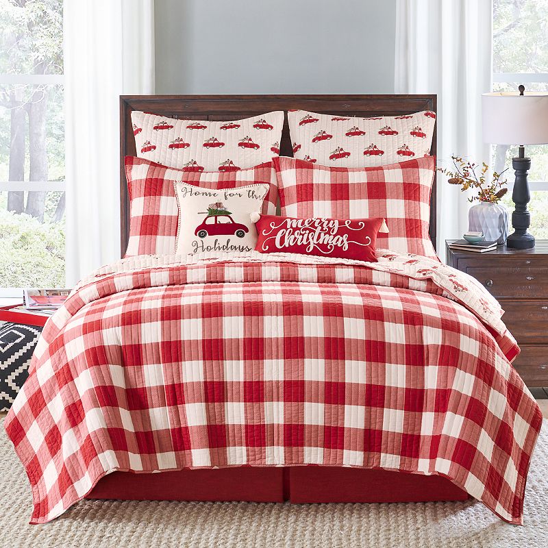 61140736 Levtex Home Road Trip Quilt Set, Red, Full/Queen sku 61140736