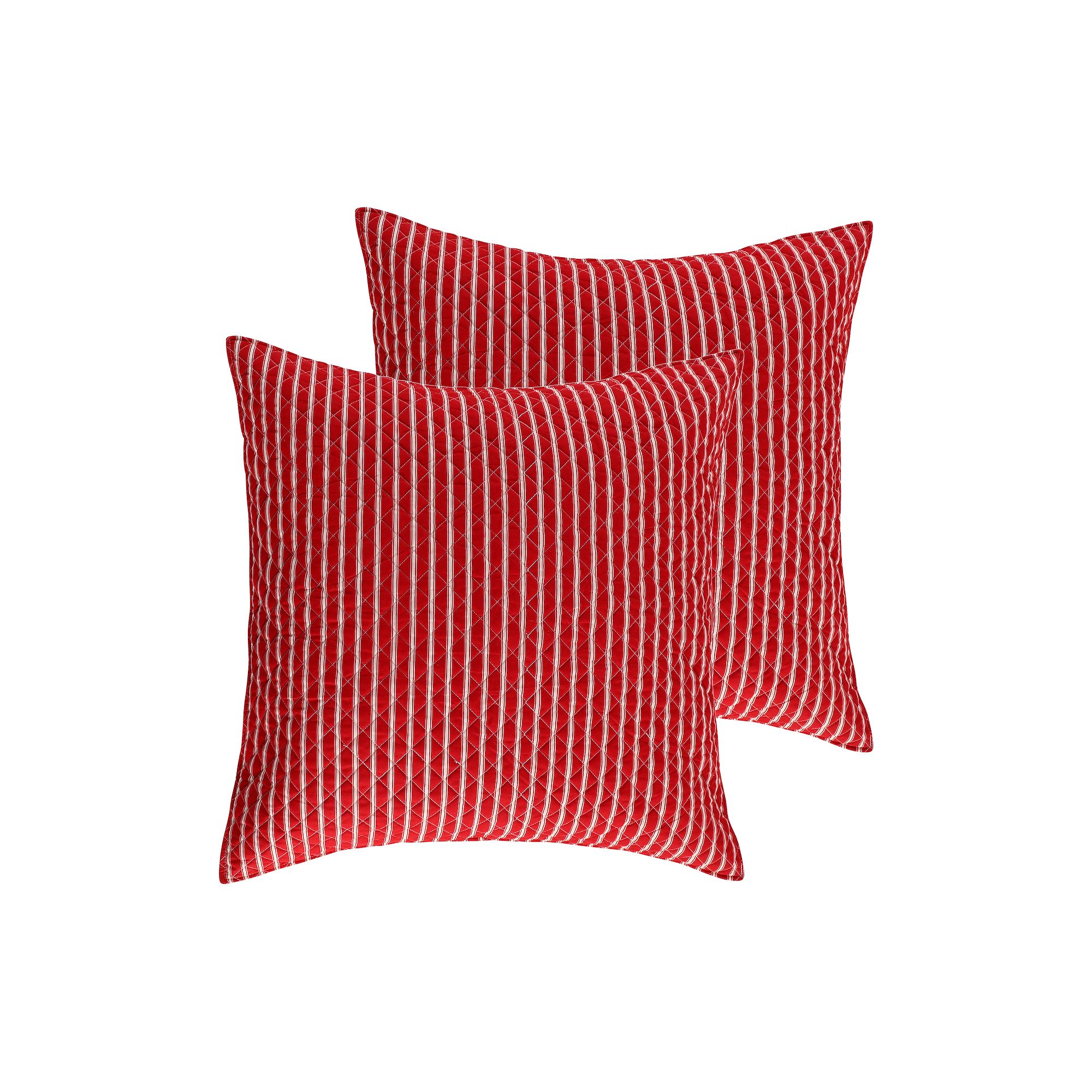 Levtex Home Santa Claus Lane 2-pack Euro Shams, Red