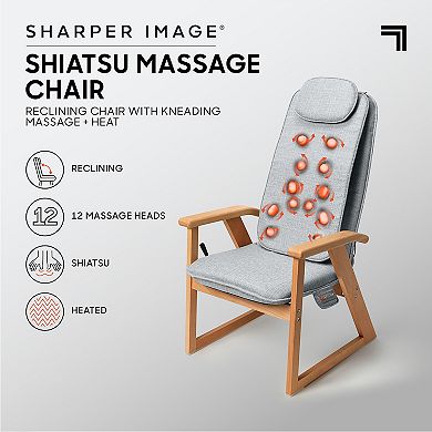 Sharper Image Massaging Lounge Chair Shiatsu with Heat