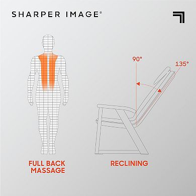 Sharper Image Massaging Lounge Chair Shiatsu with Heat